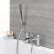 Badmengkraan 2-Gats met Watervaluitloop, Handdouche en Handdouchehouder Chroom | Razor