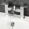 Badmengkraan 2-Gats Modern met Watervaluitloop, Handdouche en Handdouchehouder Chroom | Parade