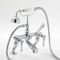 Badmengkraan Badbevestiging Klassiek Steel Handvat met Handdouche en Baduitloop | Kies de Afwerking | Elizabeth