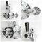Douchekolom Klassiek Opbouw 2-Greeps 2-Weg Thermostatisch Douchekop 19cm Rond Handdouche Chroom en Zwart | Elizabeth