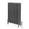 Gietijzeren Radiator Met Bloemmenmotief 2 Koloms Antiek Zilver H. 95cm x Kies De Breedte| Charlotte