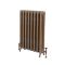 Gietijzeren Radiator Met Bloemenmotief 2 Koloms Gebrand Goud H. 51cm x Kies De Breedte| Charlotte