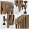Gietijzeren Radiator 3-Koloms 56cm Hoog Gebrand Goud | Kies de Breedte | Mercury
