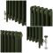 Gietijzeren Radiator met 3 Kolommen - Duck Green W55 van Farrow & Ball | 86cm Hoog  x  Kies de Breedte | Mercury