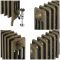 Gietijzeren Radiator 4 Kolommen 35,7cm Hoog Natuurlijk Messing | Kies de Breedte | Isabel