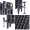 Gietijzeren Radiator 4-Koloms 96cm Hoog Antiek Grafiet | Kies de Breedte | Mercury
