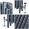 Gietijzeren Radiator 4-Koloms 36cm Hoog Antiek Zilver | Kies de Breedte | Mercury