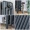 Gietijzeren Radiator 4-Koloms 36cm Hoog Antiek Zilver | Kies de Breedte | Mercury