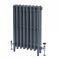 Gietijzeren Radiator 4-Koloms 76cm Hoog Antiek Zilver | Kies de Breedte | Mercury