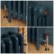 Gietijzeren Radiator 4 Kolommen 36cm Hoog - Hague Blue 30 van Farrow & Ball | Kies de Breedte | Mercury