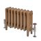 Gietijzeren Radiator 4-Koloms 56cm Hoog Gebrand Goud | Kies de Breedte | Mercury