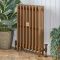 Gietijzeren Radiator 4-Koloms 76cm Hoog Gebrand Goud | Kies de Breedte | Mercury