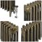 Gietijzeren Radiator 4 Kolommen 76cm Hoog Natuurlijk Messing | Kies de Breedte | Mercury