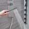Douchepaneel Inbouw 3-Weg Thermostatisch 2-Delig met Plafond Douchekop, Handdouche en 1 x Zijdouche Geborsteld Staal | Llis