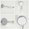 Doucheset Klassiek - 2-Weg Thermostatische Douchekraan, Douchekop en Handdouche Chroom en Wit | Elizabeth
