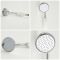 Douchekolom Klassiek Opbouw 2-Weg Thermostatisch met 19cm Ronde Douchekop en Handdouche Chroom en Wit | Elizabeth
