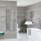 Handdoekradiator Dual Fuel / Hybride Chromen - Incl. Verwarmingselement, T-Stuk en Radiatorkranen | Keuze Afmeting | Arno