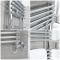 Handdoekradiator Dual Fuel / Hybride Chromen - Incl. Verwarmingselement, T-Stuk en Radiatorkranen | Keuze Afmeting | Arno