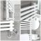 Handdoekradiator Dual Fuel / Hybride Wit - Incl. Verwarmingselement, T-Stuk en Radiatorkranen | Keuze Afmeting | Arno