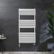 Handdoekradiator Dual Fuel / Hybride Wit Vlak - Incl. Verwarmingselement en Dual Fuel Radiatorkranen | Keuze Afmeting en Optie voor Kabelafdekking | Lustro