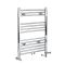 Handdoekradiator Dual Fuel / Hybride Chromen Vlak - 80,3cm x 50cm - Incl. 300W Verwarmingselement, T-Stuk en Radiatorkranen | Neva