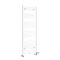 Handdoekradiator Dual Fuel / Hybride Wit Vlak - 160cm x 60cm - Incl. 1000W Verwarmingselement, T-Stuk en Radiatorkranen | Neva