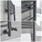 Handdoekradiator Dual Fuel / Hybride Antraciet Vlak - Incl. Verwarmingselement, T-Stuk en Radiatorkranen | Keuze Afmeting | Neva