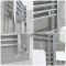 Handdoekradiator Dual Fuel / Hybride Chromen Vlak - Incl. Verwarmingselement, T-Stuk en Radiatorkranen | Keuze Afmeting | Neva
