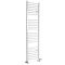 Handdoekradiator Dual Fuel / Hybride Wit Gebogen Ontwerp - 180cm x 50cm - Incl. 1000W Verwarmingselement, T-Stuk en Radiatorkranen | Ive