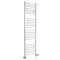 Handdoekradiator Dual Fuel / Hybride Wit Gebogen Ontwerp - Incl. Verwarmingselement, T-Stuk en Radiatorkranen | Keuze Afmeting | Ive