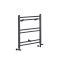 Handdoekradiator Dual Fuel / Hybride Antraciet Vlak - 60cm x 40cm - Incl. 200W Verwarmingselement, T-Stuk en Radiatorkranen | Artle