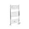 Handdoekradiator Dual Fuel / Hybride Chromen Vlak - 100cm x 40cm - Incl. 300W Verwarmingselement, T-Stuk en Radiatorkranen | Kent