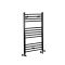 Handdoekradiator Dual Fuel / Hybride Matzwart Vlak - 100cm x 40cm - Incl. 400W Verwarmingselement, T-Stuk en Radiatorkranen | Nox