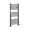 Handdoekradiator Dual Fuel / Hybride Matzwart Vlak - 120cm x 40cm - Incl. 400W Verwarmingselement, T-Stuk en Radiatorkranen | Nox