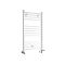 Handdoekradiator Dual Fuel / Hybride Wit Vlak - 100cm x 50cm - Incl. 400W Verwarmingselement, T-Stuk en Radiatorkranen | Ive