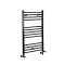 Handdoekradiator Dual Fuel / Hybride Matzwart Vlak - 100cm x 60cm - Incl. 600W Verwarmingselement, T-Stuk en Radiatorkranen | Nox
