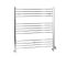 Handdoekradiator Dual Fuel / Hybride Chromen Vlak - 100cm x 100cm - Incl. 600W Verwarmingselement, T-Stuk en Radiatorkranen | Kent