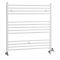 Handdoekradiator Dual Fuel / Hybride Wit Vlak - 100cm x 100cm - Incl. 800W Verwarmingselement, T-Stuk en Radiatorkranen | Ive
