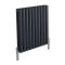 Design Radiator Antraciet Horizontale Aluminium DubbelPaneel 59cm x 60cm |Revive Air