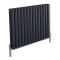 Design Radiator Antraciet Horizontale Aluminium DubbelPaneel 83cm x 60cm |Revive Air