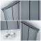 Design Radiator Verticaal Aluminium Antraciet Kies De Afmeting | Aurora