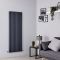 Design Radiator Verticaal Zwart | Keuze Afmeting | Enkel- of Dubbelpaneel Ontwerp | Revive