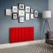 Design Radiator Elektrisch Horizontaal 63,5cm Hoog Rood (Siamese Red) | Keuze Afmeting en Opties voor Thermostaat en Kabelafdekking | Revive