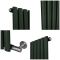 Design Radiator Elektrisch Horizontaal 63,5cm Hoog Groen (Evergreen) | Keuze Afmeting en Opties voor Thermostaat en Kabelafdekking | Revive