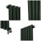 Design Radiator Elektrisch Verticaal Groen (Evergreen) | Keuze Afmeting en Opties voor Thermostaat en Kabelafdekking | Revive