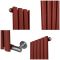 Design Radiator Elektrisch Horizontaal 63,5cm Hoog Rood (Booth Red) | Keuze Afmeting en Opties voor Thermostaat en Kabelafdekking | Revive