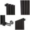 Design Radiator Elektrisch Horizontaal 63,5cm Hoog Grijs (Carbon Grey) | Keuze Afmeting en Opties voor Thermostaat en Kabelafdekking | Revive