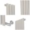 Design Radiator Elektrisch Horizontaal 63,5cm Hoog Wit (Pearl White) | Keuze Afmeting en Opties voor Thermostaat en Kabelafdekking | Revive
