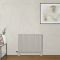 Design Radiator Elektrisch Horizontaal 63,5cm Hoog Wit (Pearl White) | Keuze Afmeting en Opties voor Thermostaat en Kabelafdekking | Revive