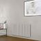 Design Radiator Elektrisch Horizontaal 63,5cm Hoog Wit (Pearl White) | Keuze Afmeting en Opties voor Thermostaat en Kabelafdekking | Revive